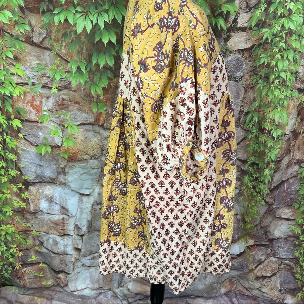 KINGA CSILLA Boho Patchwork Button-Front Dress, 6 - image 8